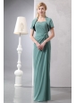 Cheap Lemon Green Sweetheart Floor-length Bridesmaid Dress Column Chiffon Sequins