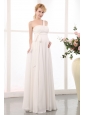 Beauty Empire One Shoulder Maternity Wedding Dress Chiffon Sash Floor-length