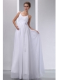Elegant Empire Scoop Maternity Wedding Dress Chiffon Ruch Floor-length