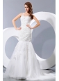 Fashionable Wedding Dress Mermaid Straps Court Train Lace