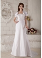 Custom Made Wedding Dress A-line / Princess Strapless Court Train Satin