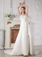 Modest Wedding Dress A-line Sweetheart Beading Court Train Taffeta