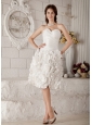 New A-line / Princess Sweeteart Short Wedding Dress Taffeta Ruch Knee-length