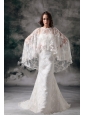 Simple Column Sweetheart Wedding Dress Lace Brush Train