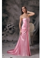 2013 Rose Pink Empire Prom / Evening Dress  Sweetheart Brush Train