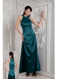 Peacock Green Mother Of The Bride Dress For Custom Made Empire Scoop Ankle-length Taffeta Beading