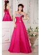 2013 Hot Pink Prom / Evening Dress A-line Sweetheart Taffeta Beading Floor-length