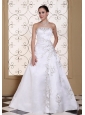 Embroidery With Beading On Satin Elegant A-line For 2013 Wedding Dress