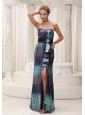 High Slit Colorful Paillette Over Skirt With Beading Floor-length 2013 Prom / Homecoming Dress For Formal Evening