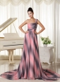 Ombre Color Chiffon One Shoulder Prom Dress With Court Train In New York