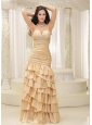 Ruffled Layers and Bodice Sweetheart Floor-length For Remarkable Prom Dress