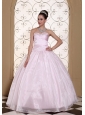 Beautiful Baby Pink 2013 Quinceanera Dress In California Sweetheart Beaded Decorate Bust