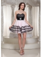 A-line Lace Bodice Sweetheart Prom / Cocktail Dress With Mini-length
