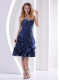Navy Blue Sweetheart Beaded and Pick-ups 2013 Prom / Homecoming Dress Knee-length
