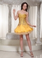 The Brand New Sweetheart Gold Beaded Decorate Prom / Cocktail Dress 2013