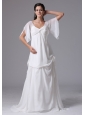 2013 Simple Scoop Short Sleeves Maternity Wedding Dress With Chiffon In Cheshire Connecticut