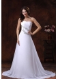 2013 The Most Popular White A-line Beaded Decorate Wedding Dress In Pearce Arizona