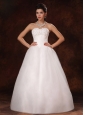 Beaded A-Line Sweetheart Designer Organza New Style 2013 Wedding Dress For Customize