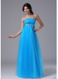 Custom Made Aqua Blue and Belt For 2013 Prom Dress In Benicia California