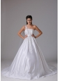 Customize A-line One Shoulder 2013 Wedding Dress Embroidery and Ruch In Madison Connecticut