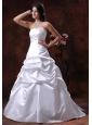 Litchfield Park Arizona Custom Made Strapless White Ball Gown Wedding Dress