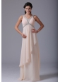 Lovely Champagne V-neck 2013 Prom Dress With Beading and Ruch In North Haven Connecticut