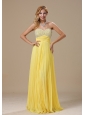 Yellow and Beaded Decorate Bust For 2013 Prom Dress With Pleat Sweetheart In St.Paul