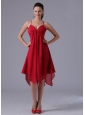 2013 Spagetti Straps Wine Red Asymmetrical Empire Homecoming Dress In Avon Connecticut