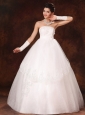 Designer Ball Gown Strapless Appliques And Hand Made Flower Church Wedding Dress For 2013 Custom Made