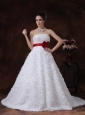 Rolling Flower Sweetheart Sashes / Ribbons Brush Exquisite A-Line Wedding Dress