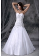 Stanton Iowa Lace With Beading Tulle Sweetheart Chapel Train Tulle 2013 Wedding Dress