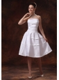 Simple Taffeta A-line Knee-length Bridesmarid Dress For Custom Made In Dublin Georgia