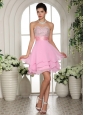 Sweetheart A-line Beaded For 2013 Bbay Pink Cocktail / Homecoming Dress