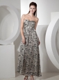 2013 Sweetheart Zebra Ankle-length Prom Dress For Custom Made