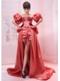 Strapless Beading Taffeta A-Line / Princess Mini-length 2013 Prom Dress