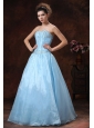 Baby Blue Appliques Bodice and Sweetheart For Prom Dress