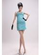 Column Ruched Over Skirt and Beading Foe Custom Made Prom Dress