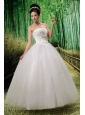 2013 Luxurious Hand Made Flowers and Beading For Wedding Dress With Lace and Bowknot
