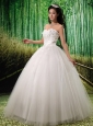 2013 Sweetheart Wedding Dress With Appliques and Beading For Custom Made