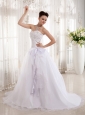 2013 Custom Made A-line Sweetheart Wedding  Dress With Lace Organza