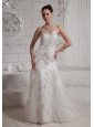 2013 Sequins Sweetheart Wedding Dress With Court Train For Custom Made