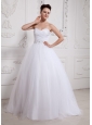 Custom Made Princess Sweetehart Beading Wedding Gowns With Tulle