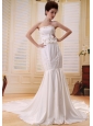 Customize Mermaid Appliqes and Sash Wedding Dress Strapless In 2013