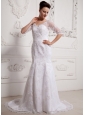 Luxurious V-neck Long Sleeves Mermaid 2013 Wedding Dress