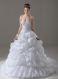 Beading Sweetheart Taffeta A-Line / Princess 2013 Wedding Dress Court Train