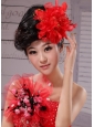 Red Best Sale Hat Flower Wedding Headpieces