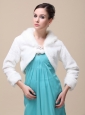 Romantic Fox Fringed Fur Special Jacket In Ivory With High-neck