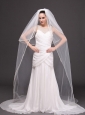 Two-tier Tulle White Chapel-length Bridal Veils