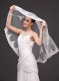 Two-tier Tulle With Appliques Elbow Length Wedding Veil