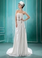 2013 New Arrival Strapless Neckline For Prom With Beaded and Ruch Decoate Column Prom Dress